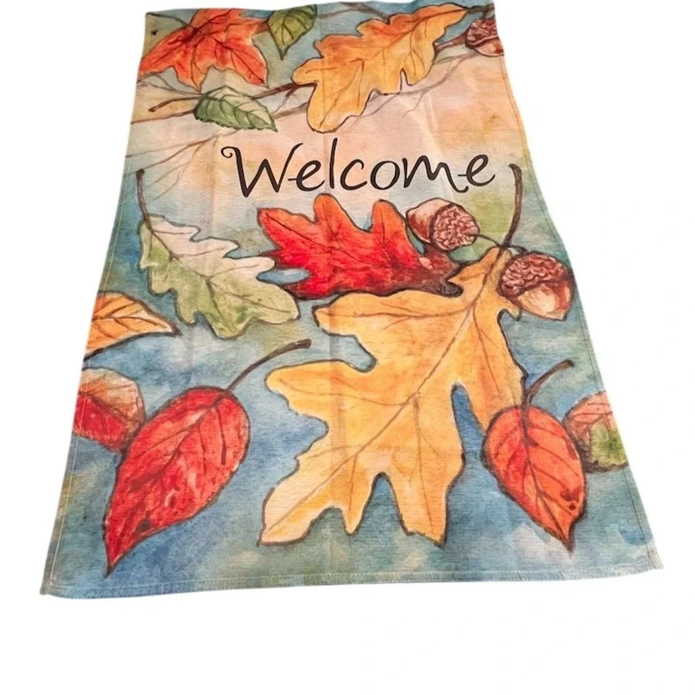 Breeze Decor Autumn Leaves Garden house Flag Thanksgiving Vertical‎ Fall decor